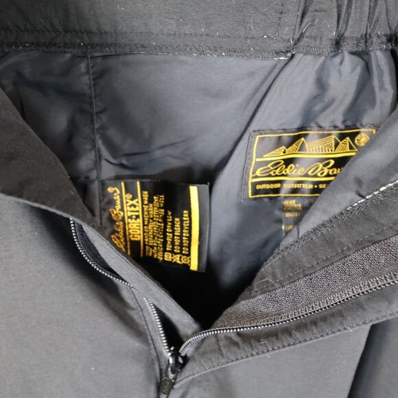 Eddie Bauer Pants Mens M Black Gore-Tex Waterproof Rain Outdoor Hiking - Picture 6 of 12
